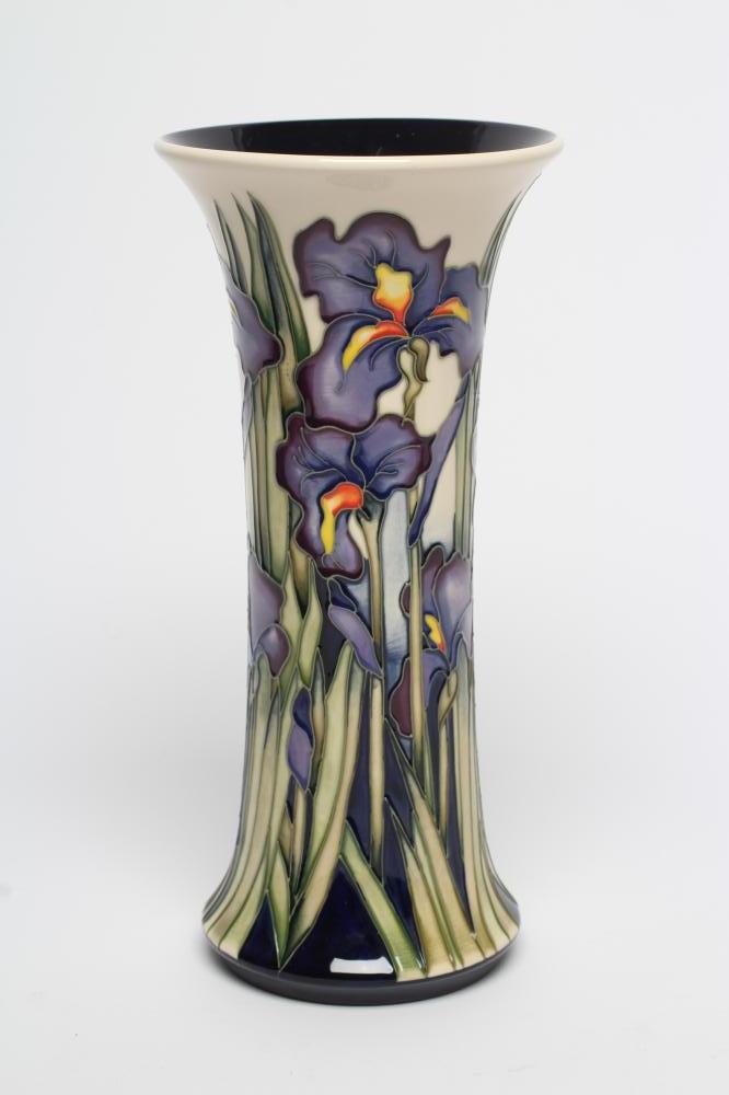 A MOORCROFT POTTERY IRIS SHADOWS PATTERN VASE Image