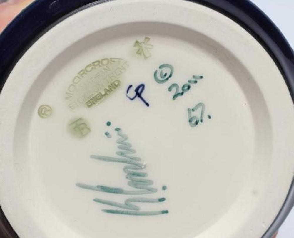 A MOORCROFT POTTERY IRIS SHADOWS PATTERN VASE Image