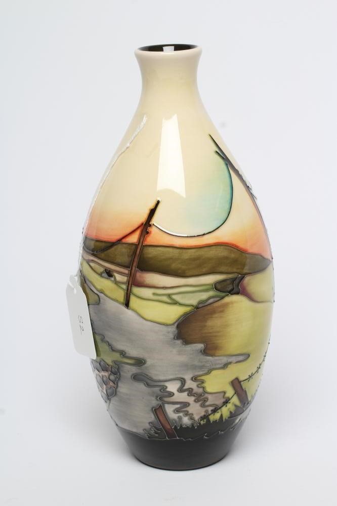 A MOORCROFT POTTERY ROAD ACROSS THE MOORS PATTERN VASE Image
