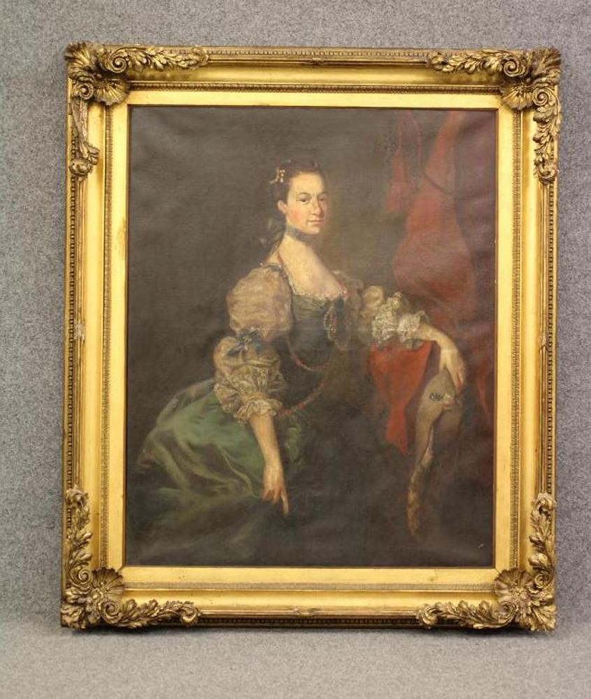 A LARGE REGENCY GILT GESSO PICTURE FRAME Image