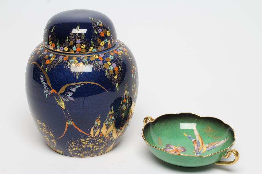 A CARLTONWARE GINGER JAR AND COVER Image