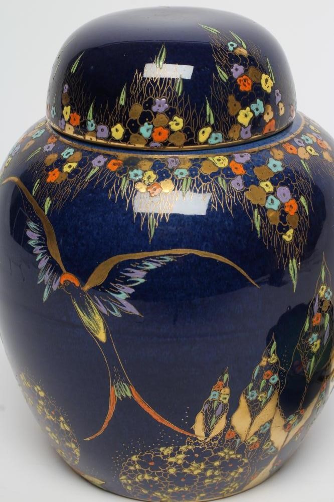 A CARLTONWARE GINGER JAR AND COVER Image