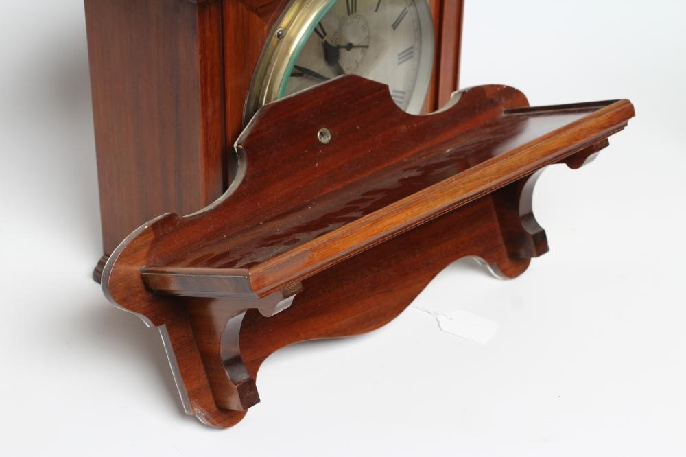 A MAHOGANY BRACKET CLOCK by Brockbank and Atkins Image