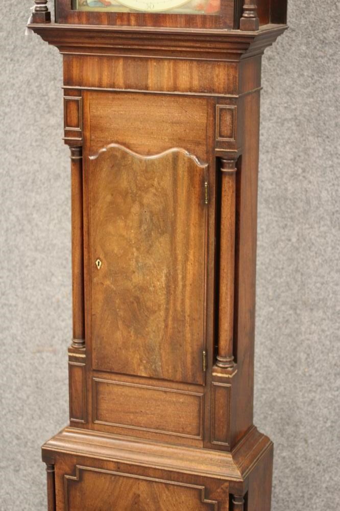 A MAHOGANY LONGCASE CLOCK signed J Weston Image