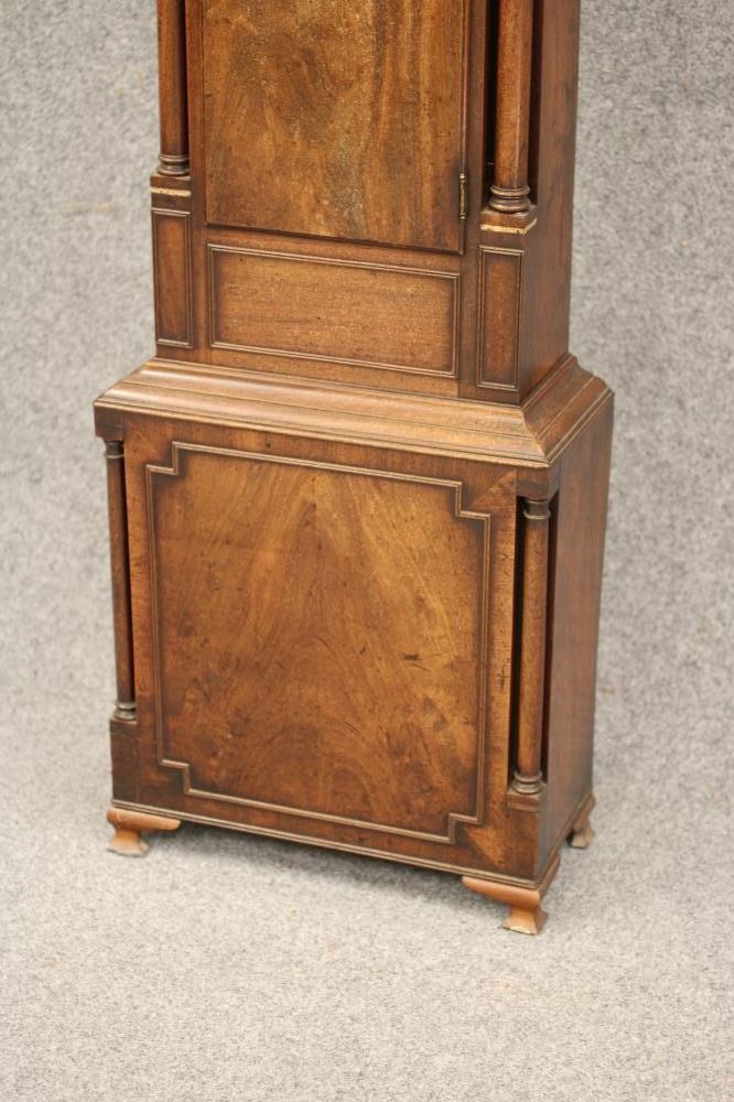 A MAHOGANY LONGCASE CLOCK signed J Weston Image