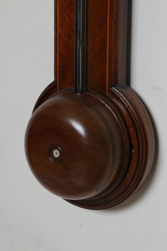 A MAHOGANY STICK BAROMETER by J. Valanterio & Co. Image