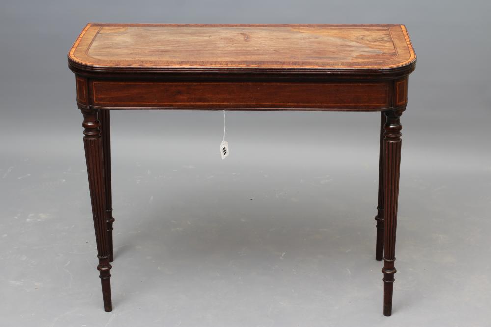 A MAHOGANY FOLDING CARD TABLE in the manner of Gillow Image