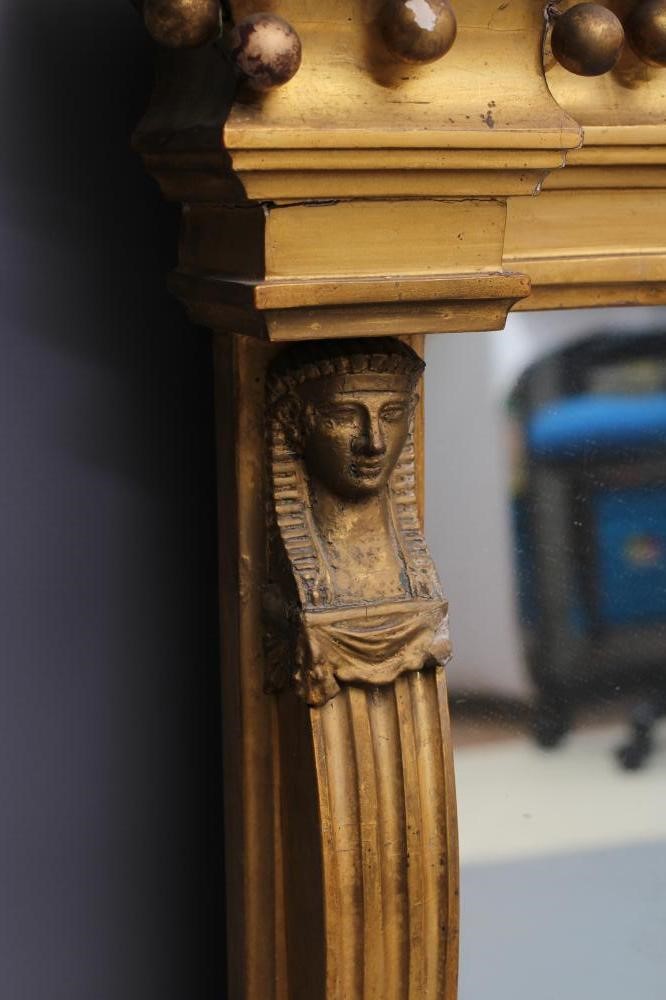 A REGENCY GILT GESSO OVERMANTEL MIRROR Image