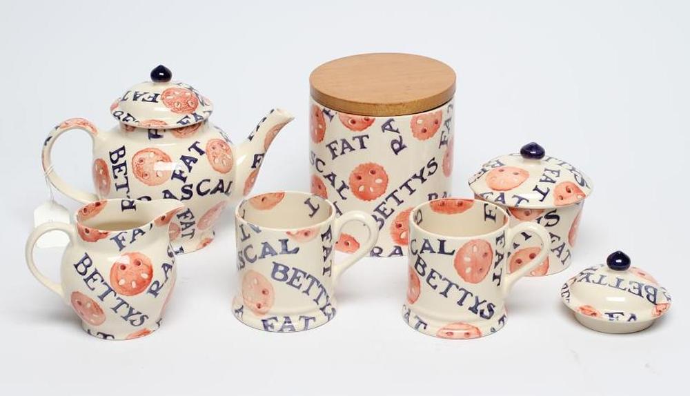 OF YORKSHIRE INTEREST - A collection of Emma Bridgewater pottery "Bettys Fat Rascal" pattern tea and Image