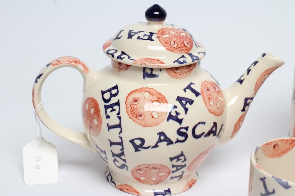 OF YORKSHIRE INTEREST - A collection of Emma Bridgewater pottery "Bettys Fat Rascal" pattern tea and Image
