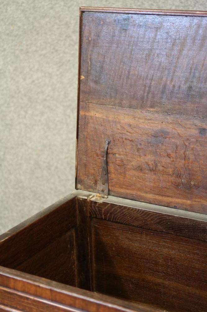 A GEORGIAN OAK AND MAHOGANY BANDED LANCASHIRE DRESSER Image