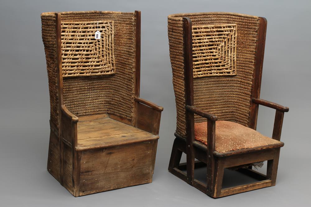 A PINE FRAMED ORKNEY CHAIR Image