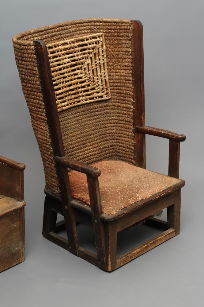 A PINE FRAMED ORKNEY CHAIR Image