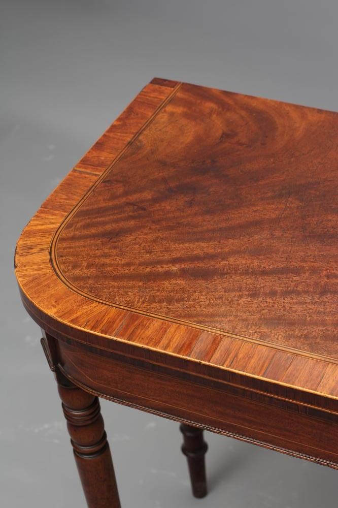 A GEORGIAN MAHOGANY FOLDING CARD TABLE Image