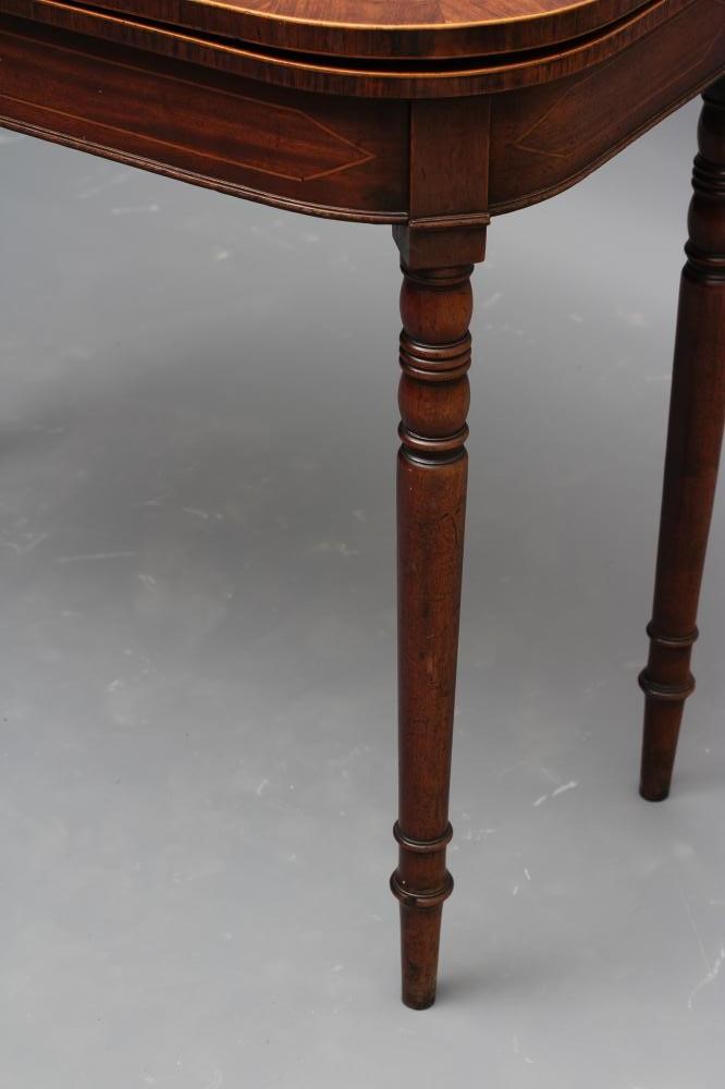A GEORGIAN MAHOGANY FOLDING CARD TABLE Image