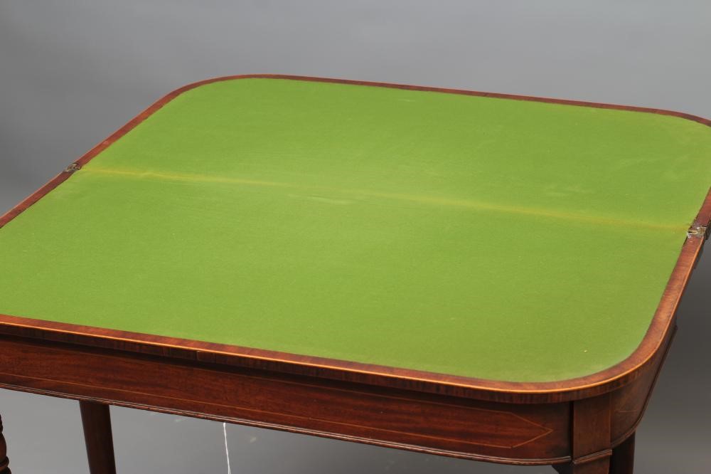 A GEORGIAN MAHOGANY FOLDING CARD TABLE Image