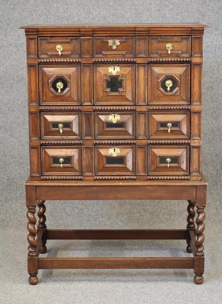A JOINED OAK CHEST Image
