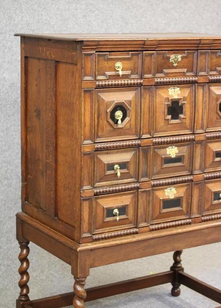 A JOINED OAK CHEST Image
