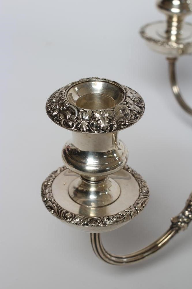 A PLATED ON COPPER METAMORPHIC TABLE CENTREPIECE/CANDELABRUM Image