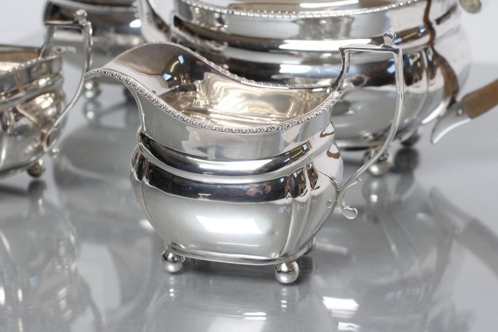 A SILVER FOUR PIECE TEA SERVICE Image