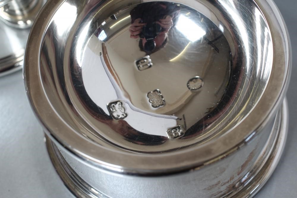 A PAIR OF SILVER TRENCHER SALTS Image