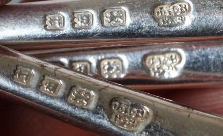 A SILVER RAT TAIL PATTERN PART TABLE SERVICE Image