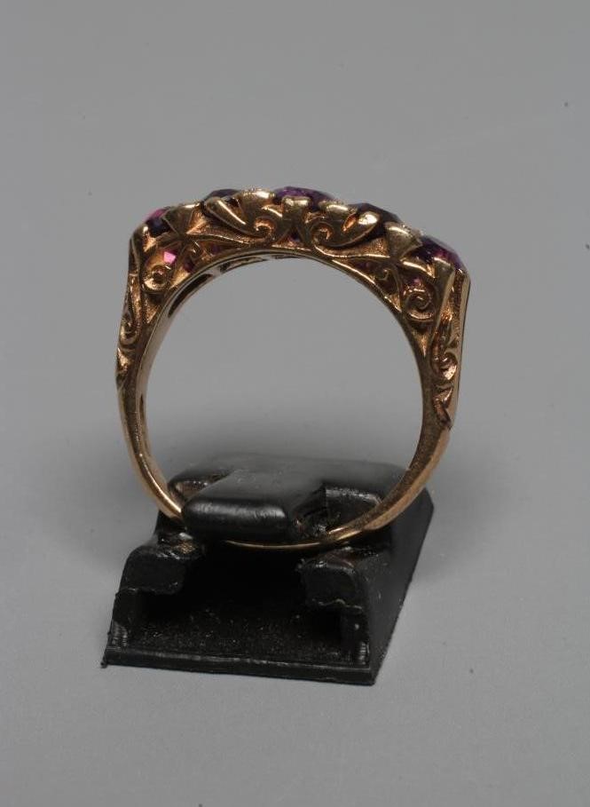 AN AMETHYST AND DIAMOND DRESS RING Image