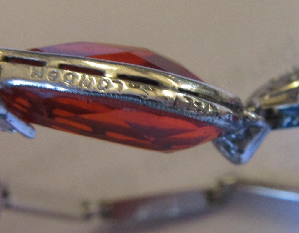 A FIRE OPAL AND DIAMOND NECKLACE BY W. PHILLIPS Image