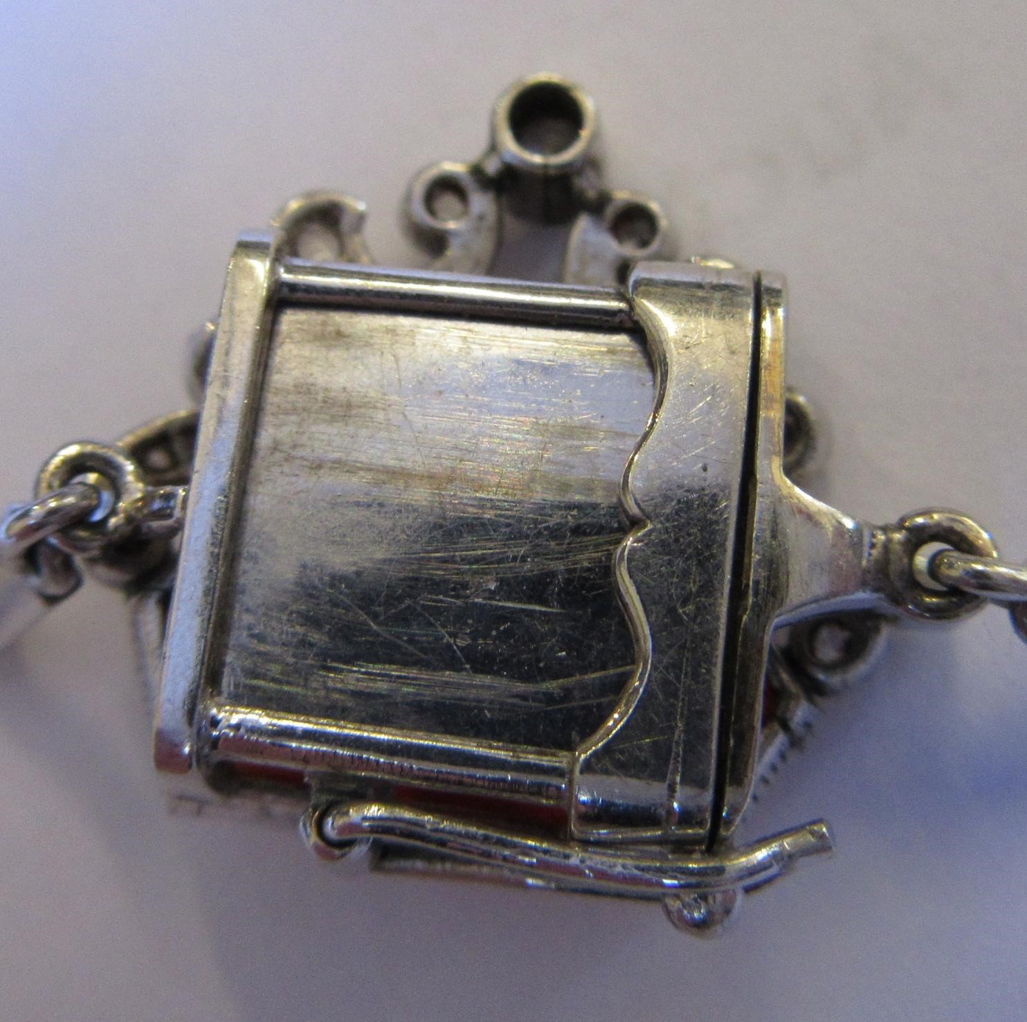 A FIRE OPAL AND DIAMOND NECKLACE BY W. PHILLIPS Image