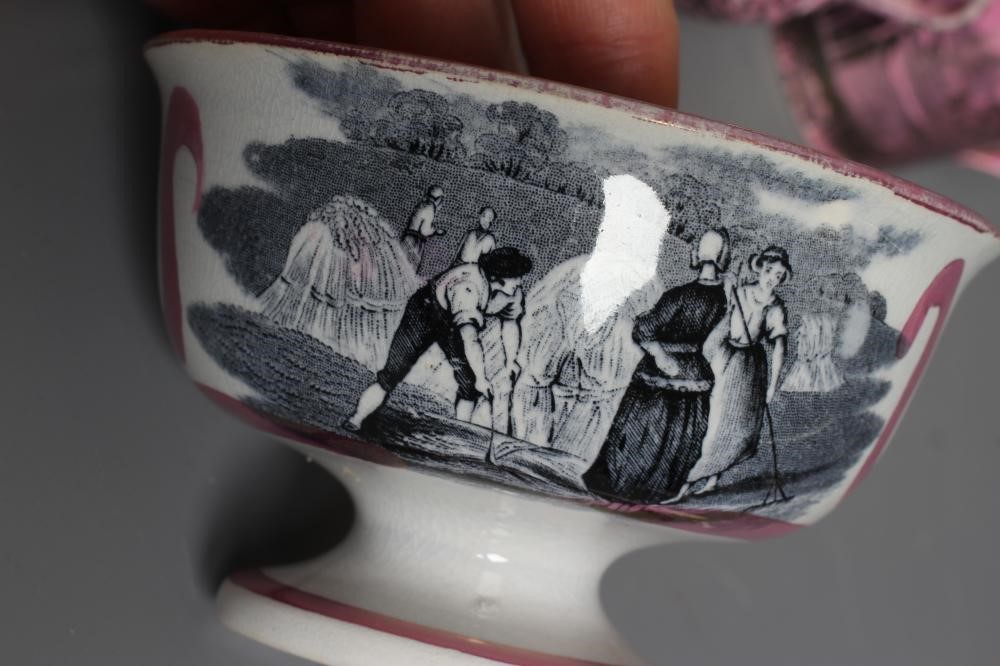 A COLLECTION OF PINK LUSTRE POTTERY Image