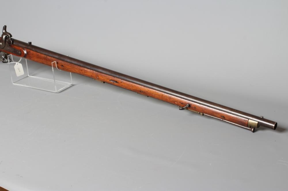 A TOWER PERCUSSION MUSKET with 39" barrel, action with crown over VR and 1872 over TOWER, walnut Image