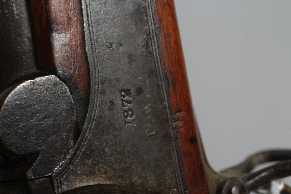 A TOWER PERCUSSION MUSKET with 39" barrel, action with crown over VR and 1872 over TOWER, walnut Image