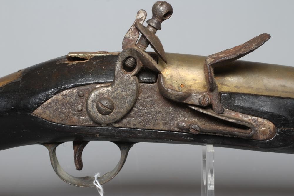 A FLINTLOCK BLUNDERBUSS with 24 1/2" flared barrel, action inscribed TOWER, wood stock and steel Image