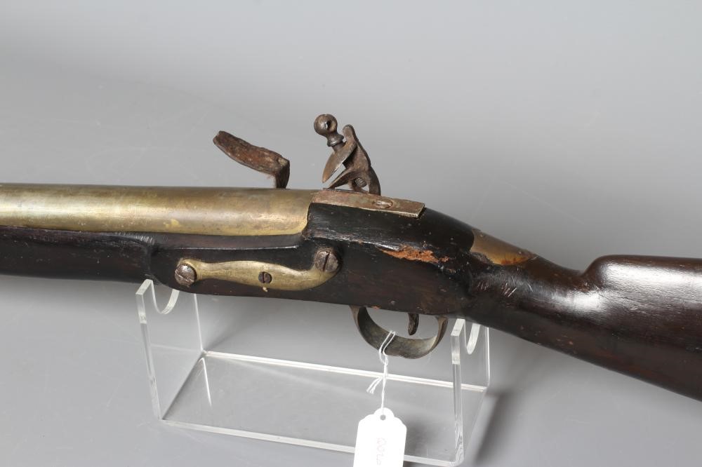 A FLINTLOCK BLUNDERBUSS with 24 1/2" flared barrel, action inscribed TOWER, wood stock and steel Image