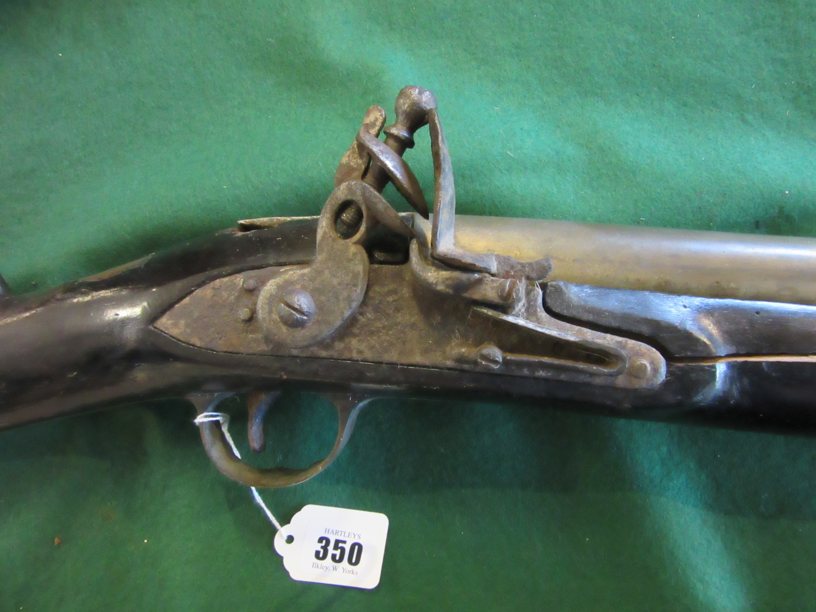 A FLINTLOCK BLUNDERBUSS with 24 1/2" flared barrel, action inscribed TOWER, wood stock and steel Image