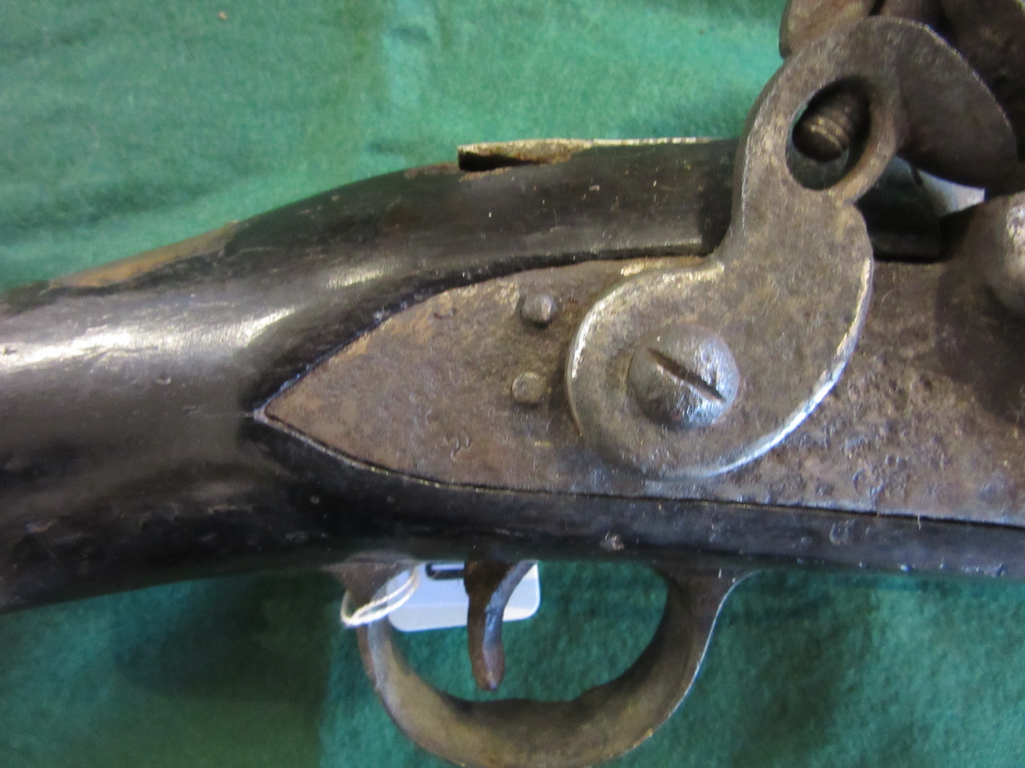 A FLINTLOCK BLUNDERBUSS with 24 1/2" flared barrel, action inscribed TOWER, wood stock and steel Image