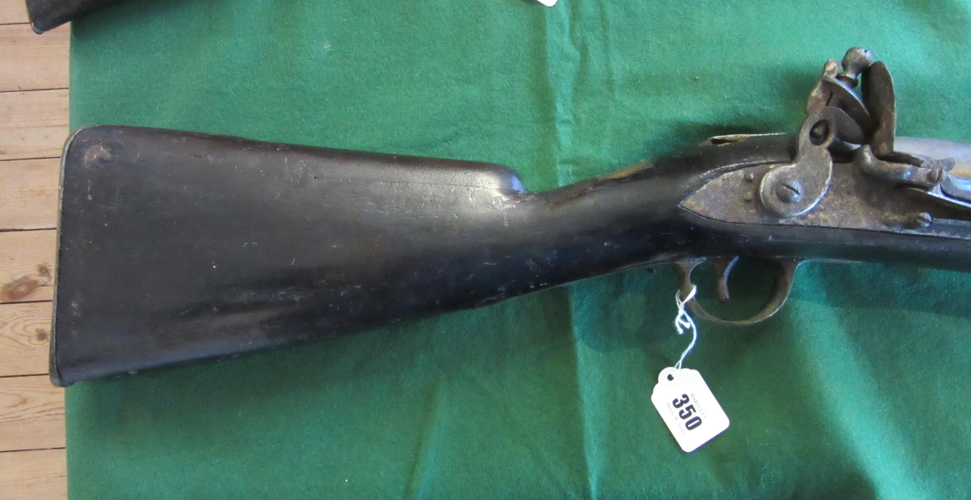 A FLINTLOCK BLUNDERBUSS with 24 1/2" flared barrel, action inscribed TOWER, wood stock and steel Image