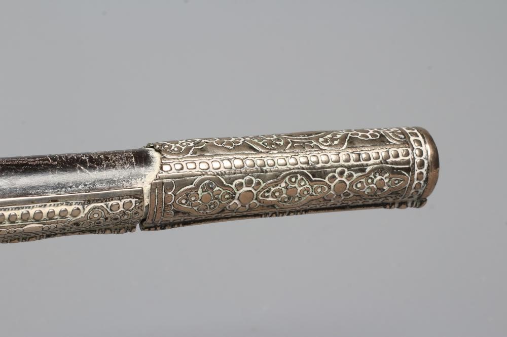 A TURKISH FLINTLOCK PISTOL, early 19th century, with 13 1/4" barrel, miquelet action, decorative Image