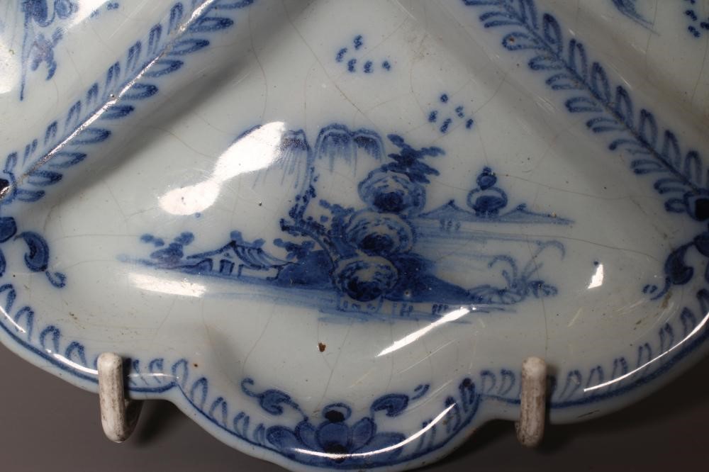 A DELFT SWEETMEAT FOUR SECTION DISH Image
