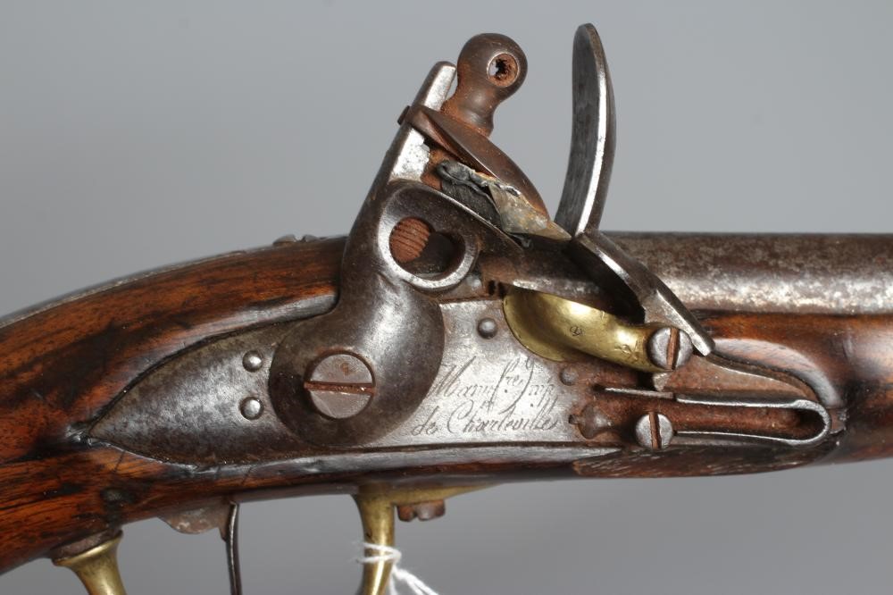 A FRENCH MILITARY FLINTLOCK HOLSTER PISTOL Image