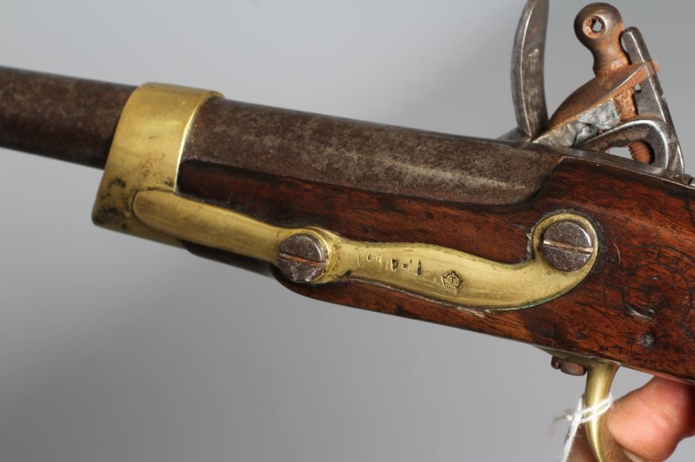 A FRENCH MILITARY FLINTLOCK HOLSTER PISTOL Image