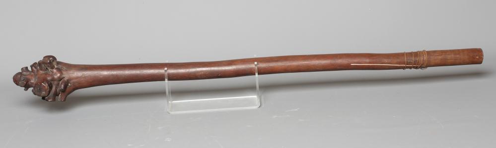 A FIJIAN VANIKAU CLUB MELANESIA, possibly late 19th century, with root head, long cylindrical shaft Image