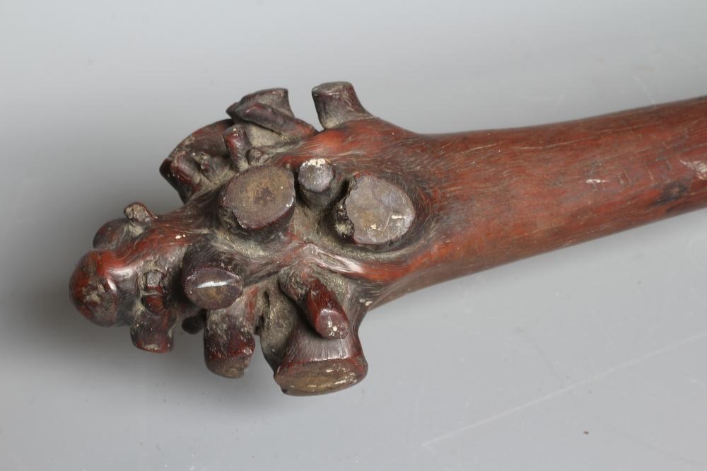 A FIJIAN VANIKAU CLUB MELANESIA, possibly late 19th century, with root head, long cylindrical shaft Image