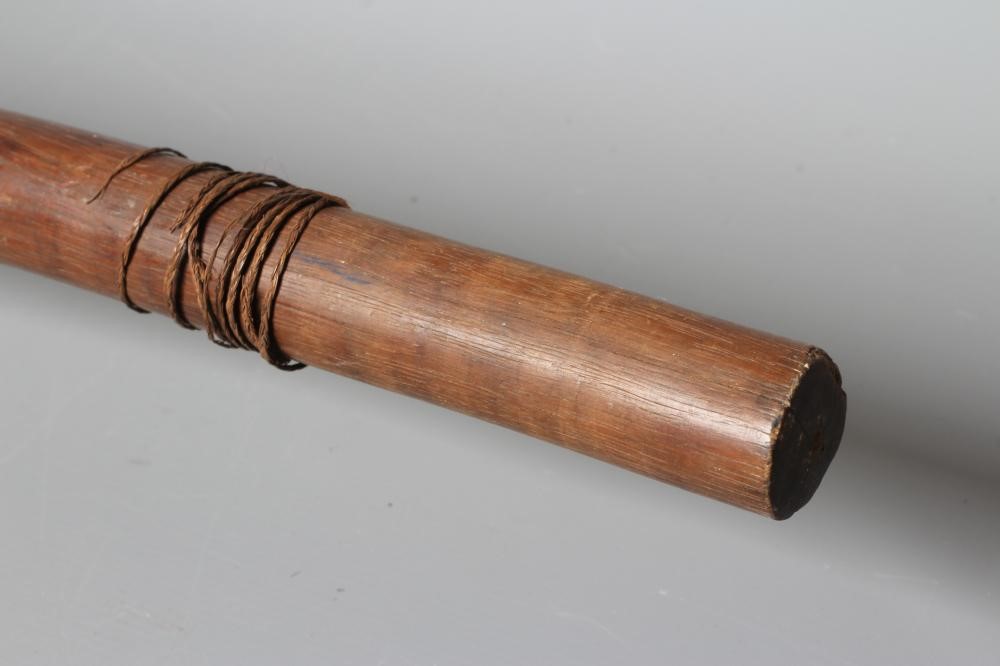 A FIJIAN VANIKAU CLUB MELANESIA, possibly late 19th century, with root head, long cylindrical shaft Image