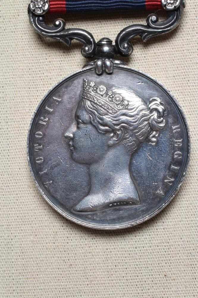 A SUTLEJ MEDAL 1845-46 with Sobraon, Aliwal and Ferozeshuhur clasps, re-named for Patt Larkin of the Image