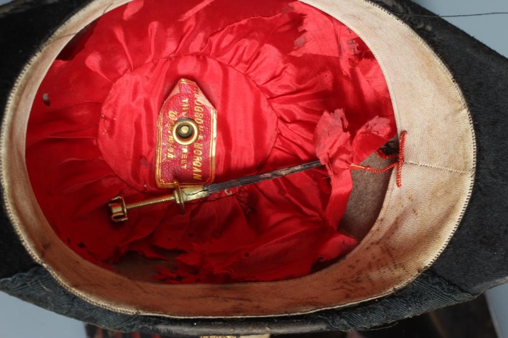 AN EDWARDIAN ARMY OFFICER'S BEAVER SKIN BICORN HAT Image