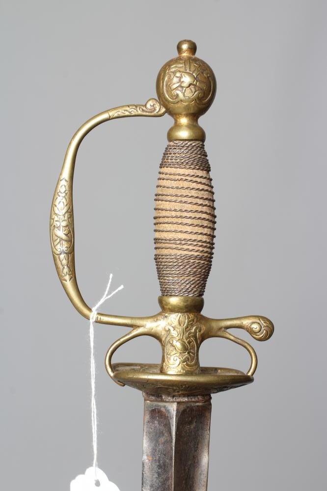 A BRASS HILTED SMALL SWORD Image