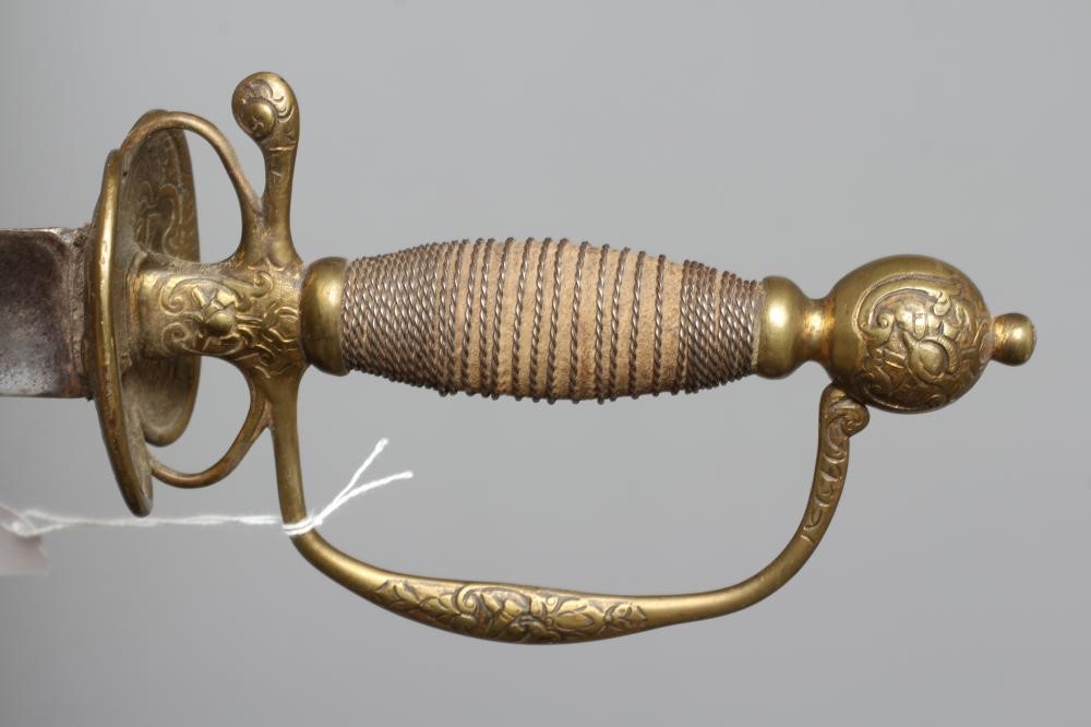 A BRASS HILTED SMALL SWORD Image