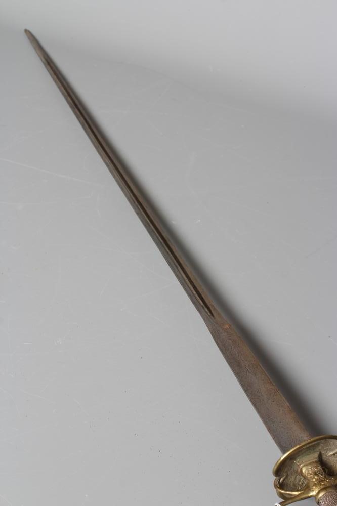 A BRASS HILTED SMALL SWORD Image