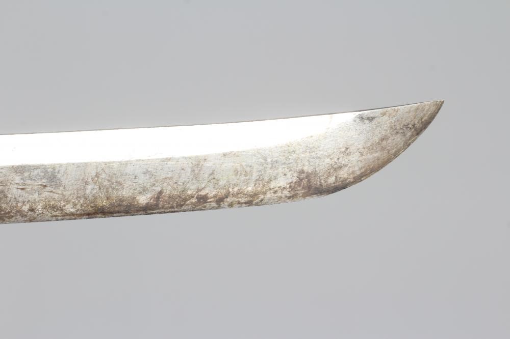 A JAPANESE KATANA with 24 1/2" curved blade, mildly undulating hamon, tang signed and painted, WWII Image